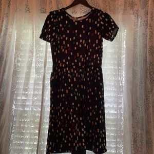 Navy print LuLaRoe Amelia Dress w/ POCKETS!!